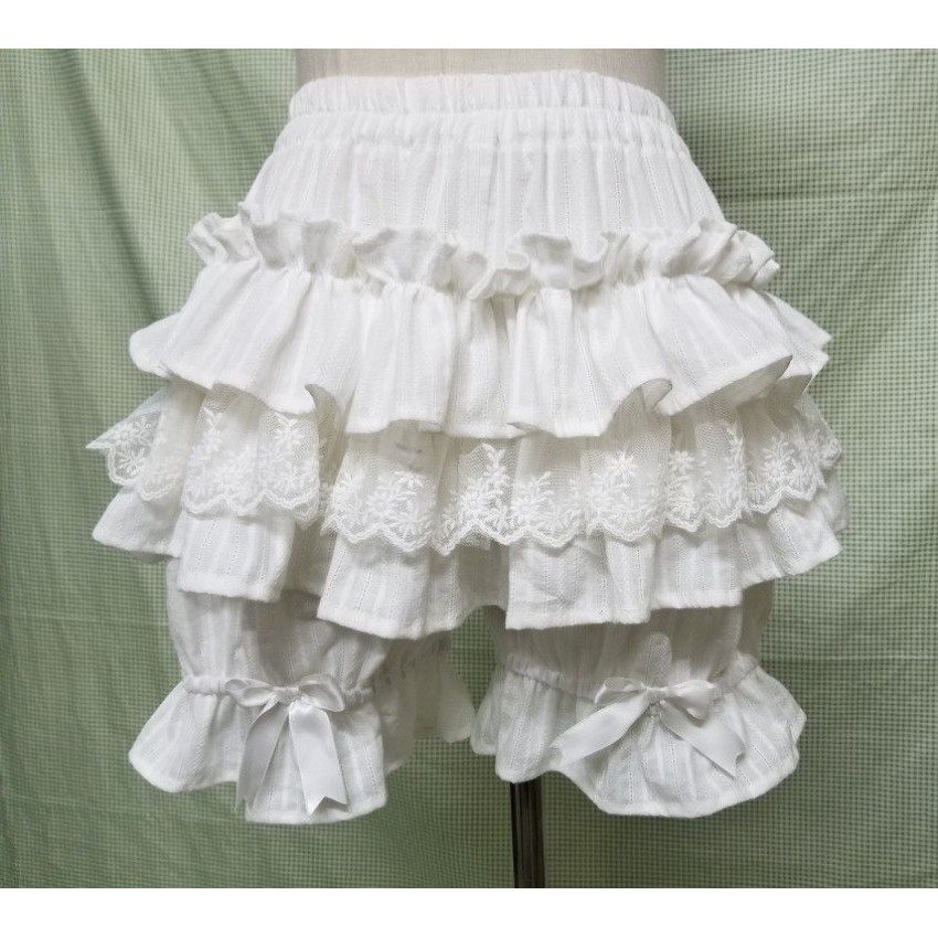Summer Cotton Bloomers - White